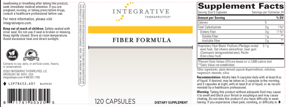 Fiber Formula - Integrative Therapeutics